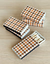 Autumn Gingham Mini Matchbox | 6 pk