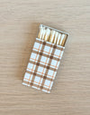Cocoa Brown Plaid Mini Matchbox | 6 pk