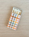 Colorful Plaid Mini Matchbox | 6 pk