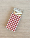Cranberry Red Gingham Mini Matchbox | 6 pk