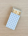 Hydrangea Blue Gingham Mini Matchbox | 6 pk