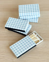 Hydrangea Blue Gingham Mini Matchbox | 6 pk