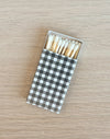 Midnight Gingham Mini Matchbox | 6 pk