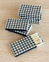 Midnight Gingham Mini Matchbox | 6 pk