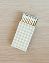 Oatmeal Beige Gingham Mini Matchbox | 6 pk