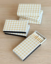 Oatmeal Beige Gingham Mini Matchbox | 6 pk