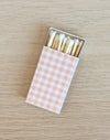 Petal Pink Gingham Mini Matchbox | 6 pk