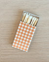Rust Gingham Mini Matchbox | 6 pk