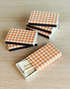 Rust Gingham Mini Matchbox | 6 pk