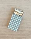 Sage Green Gingham Mini Matchbox | 6 pk