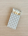 Stone Gray Gingham Mini Matchbox | 6 pk