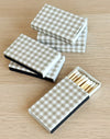 Stone Gray Gingham Mini Matchbox | 6 pk