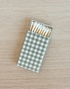 Thyme Green Gingham Mini Matchbox | 6 pk