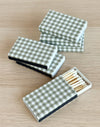 Thyme Green Gingham Mini Matchbox | 6 pk