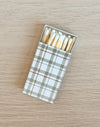 Sage Green Plaid Mini Matchbox | 6 pk