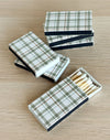 Sage Green Plaid Mini Matchbox | 6 pk