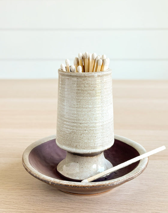 Stoneware Match Holder