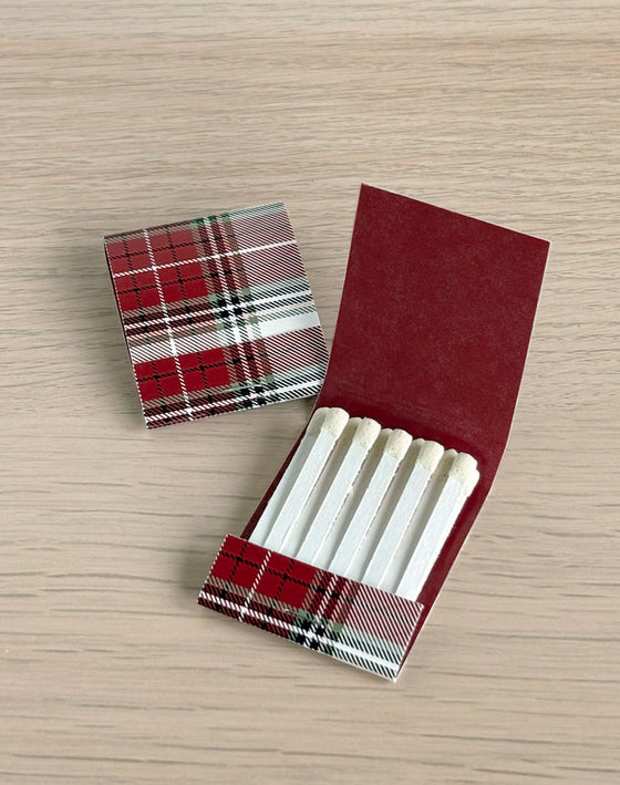 Tartan Plaid Matchbooks | 12 pk