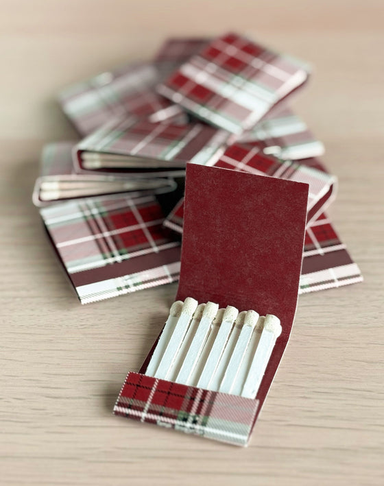 Tartan Plaid Matchbooks | 12 pk